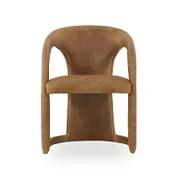 Bow Brown Upholstered Side Chair