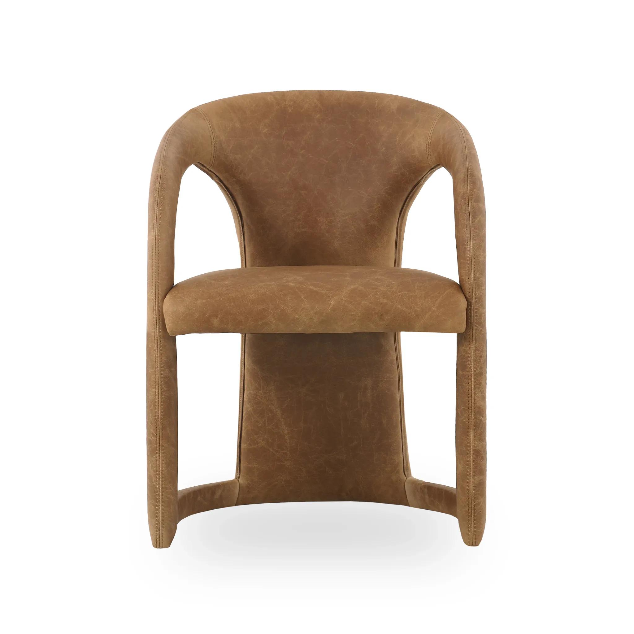 Bow Brown Upholstered Side Chair