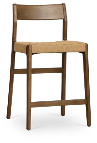 Santorini Mid Tone 24" Woven Barstool