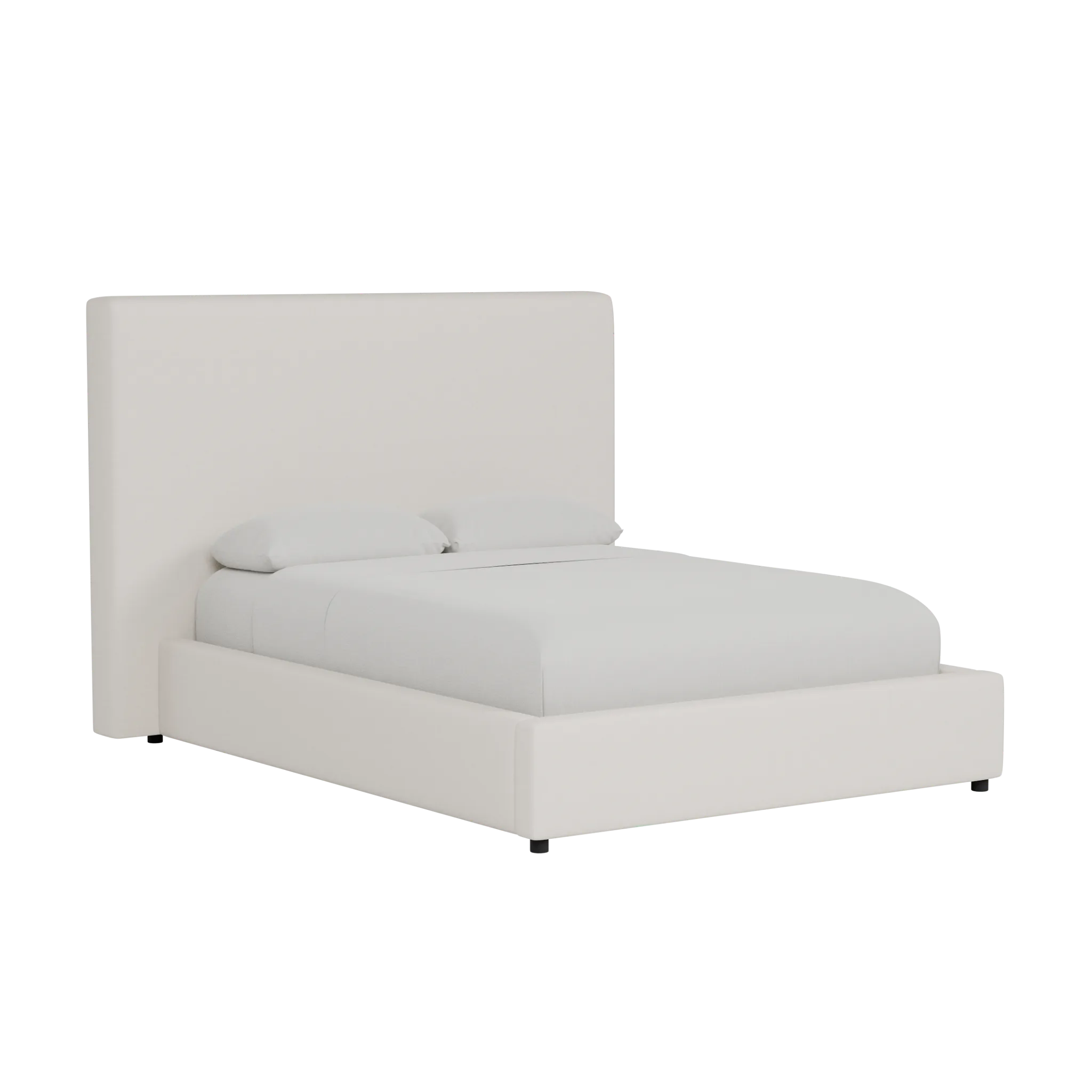 Grayton Merino Light Beige 54" Upholstered Platform Bed