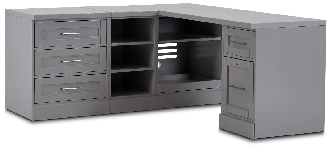 Newport Gray L Desk Newport Gray L Desk