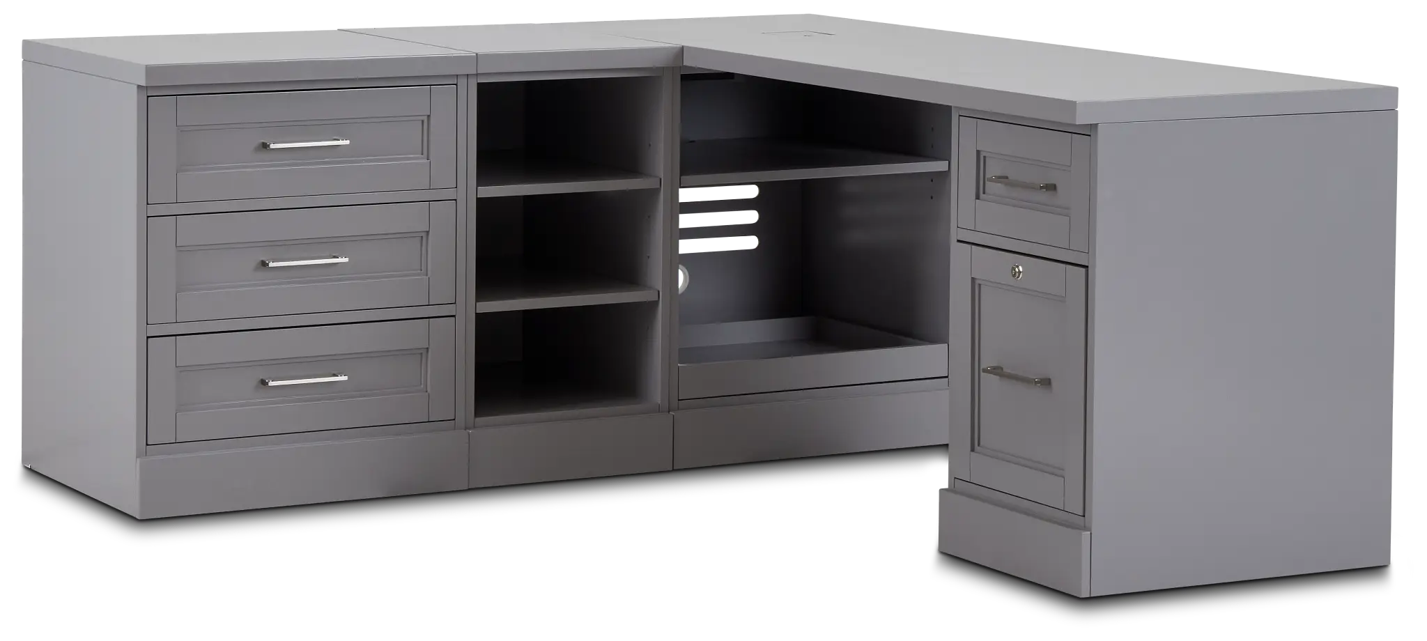 Newport Gray L Desk Newport Gray L Desk