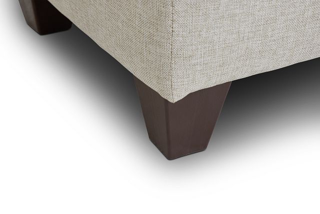 Cameron Beige Fabric Ottoman