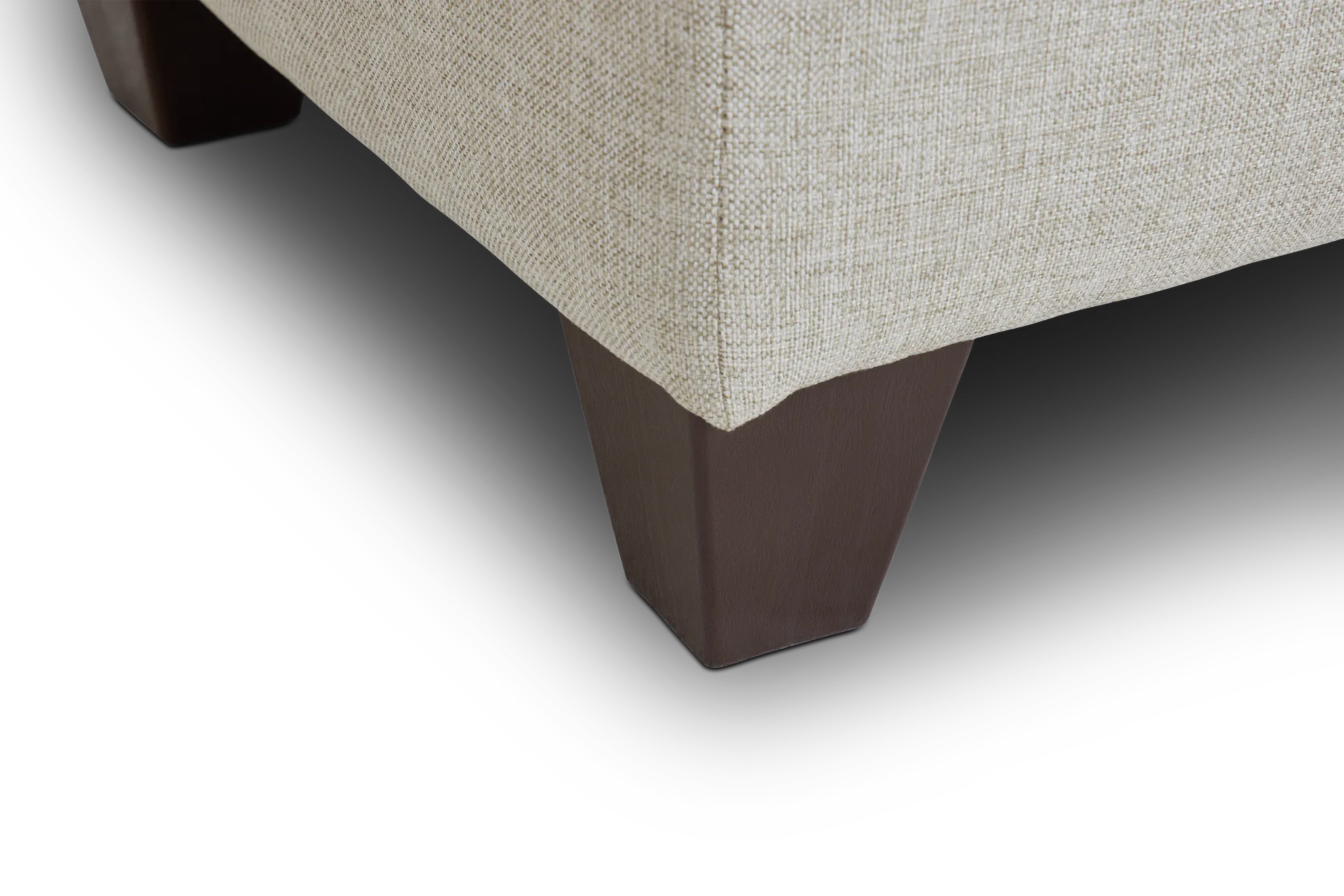 Cameron Beige Fabric Ottoman