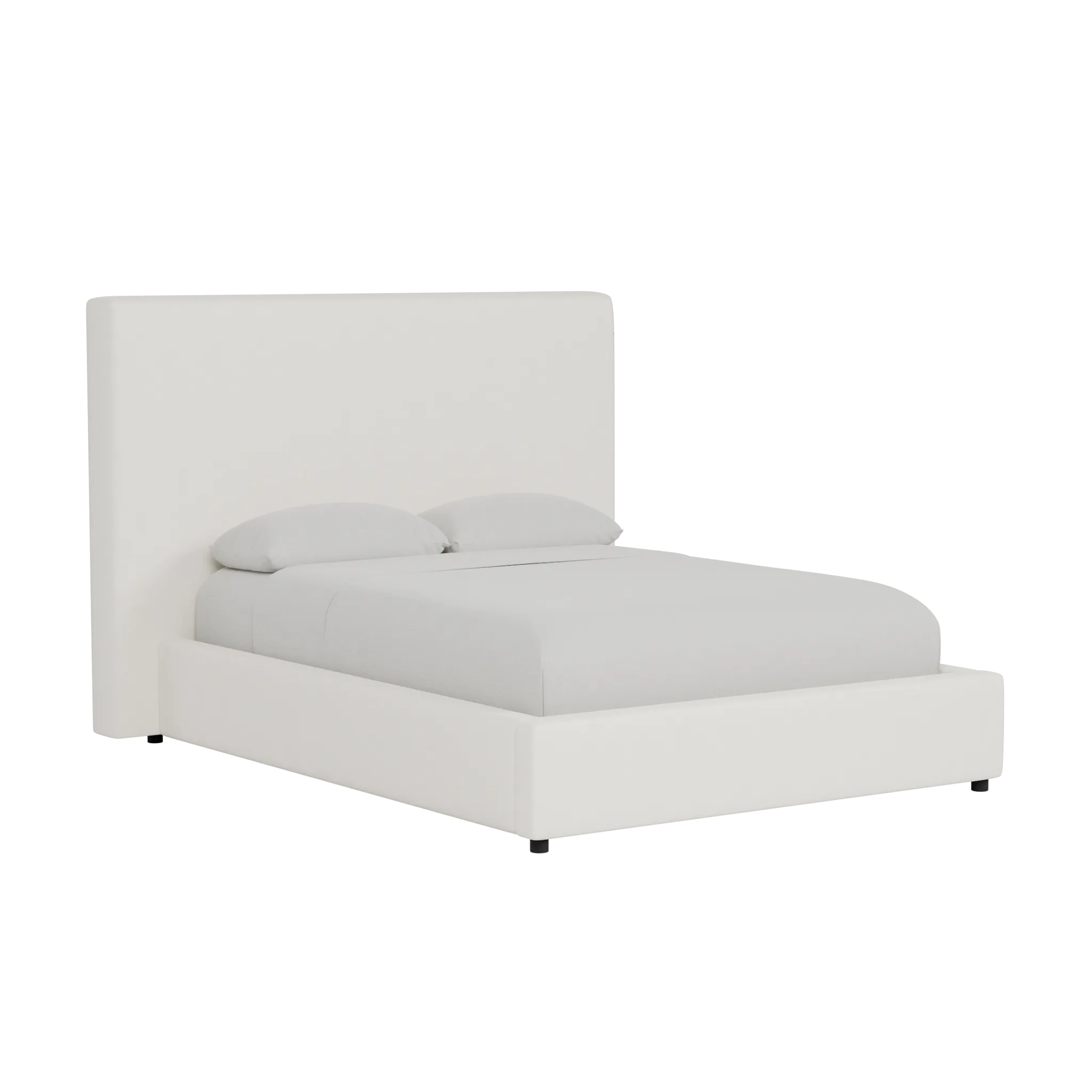 Grayton Gellar White 54" Upholstered Platform Bed