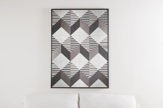 Cubes Gray Canvas Wall Art