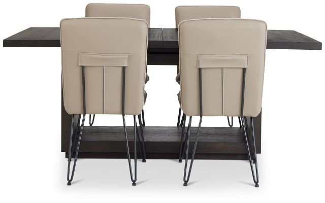 Madden Taupe Table & 4 Upholstered Chairs (6)