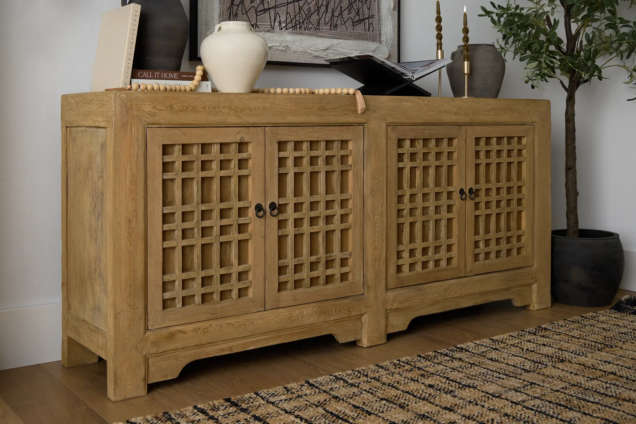 Lorah Light Tone Four-door Cabinet Lorah Light Tone Four-door Cabinet