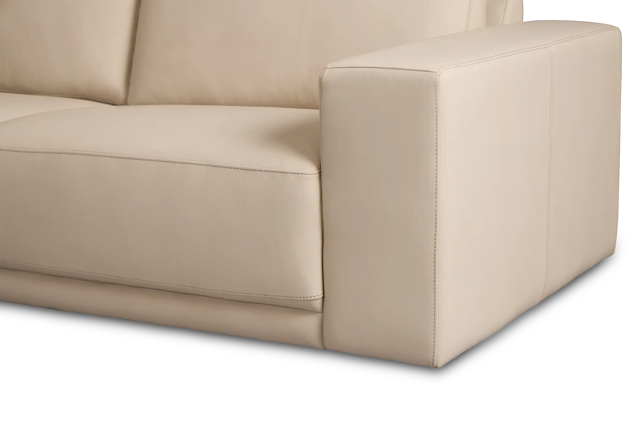 Kellan Ivory Leather Small Two-arm Sectional Kellan Ivory Leather Small Two-arm Sectional