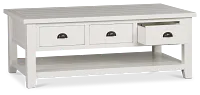 Bismark White Rectangular Coffee Table
