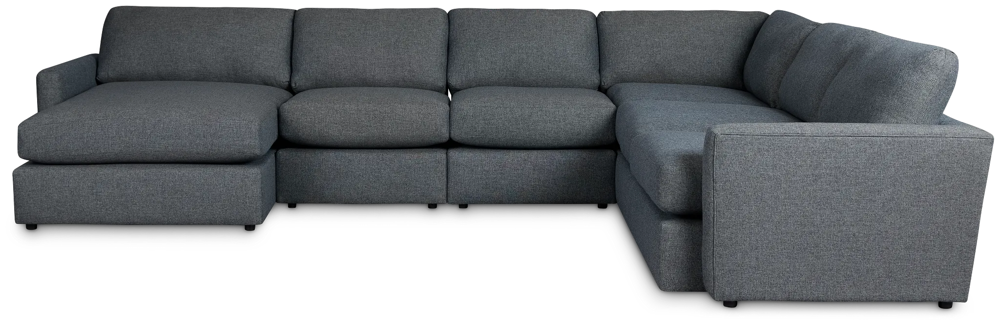 Noah Dark Gray Fabric Large Left Chaise Sectional