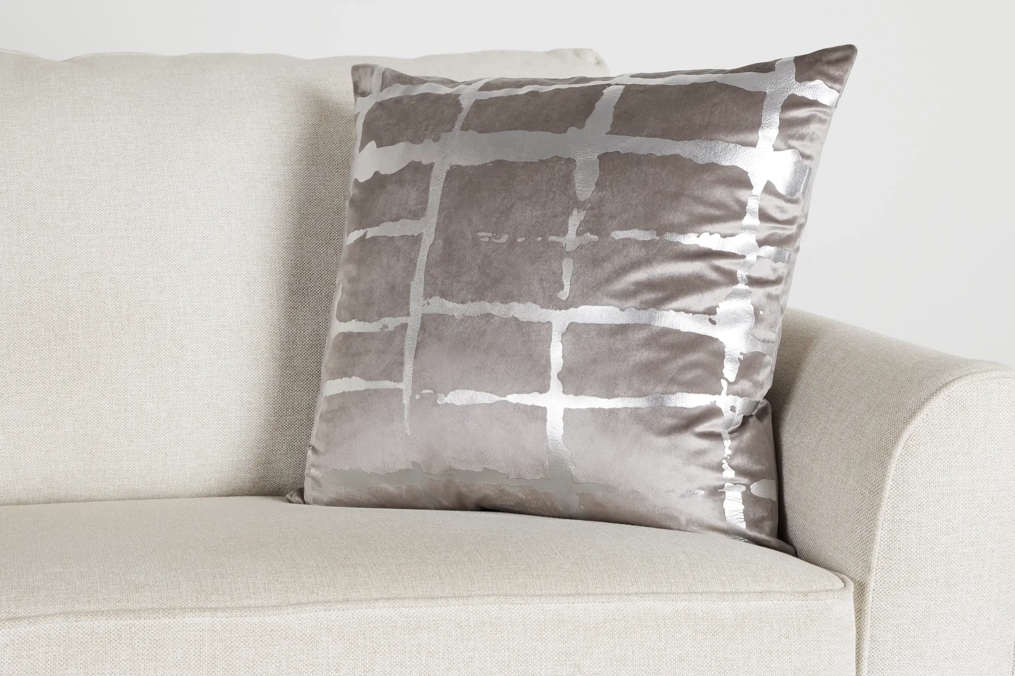 Gia Silver 22" Accent Pillow Gia Silver 22" Accent Pillow
