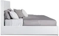 Doral White Uph Platform Bed