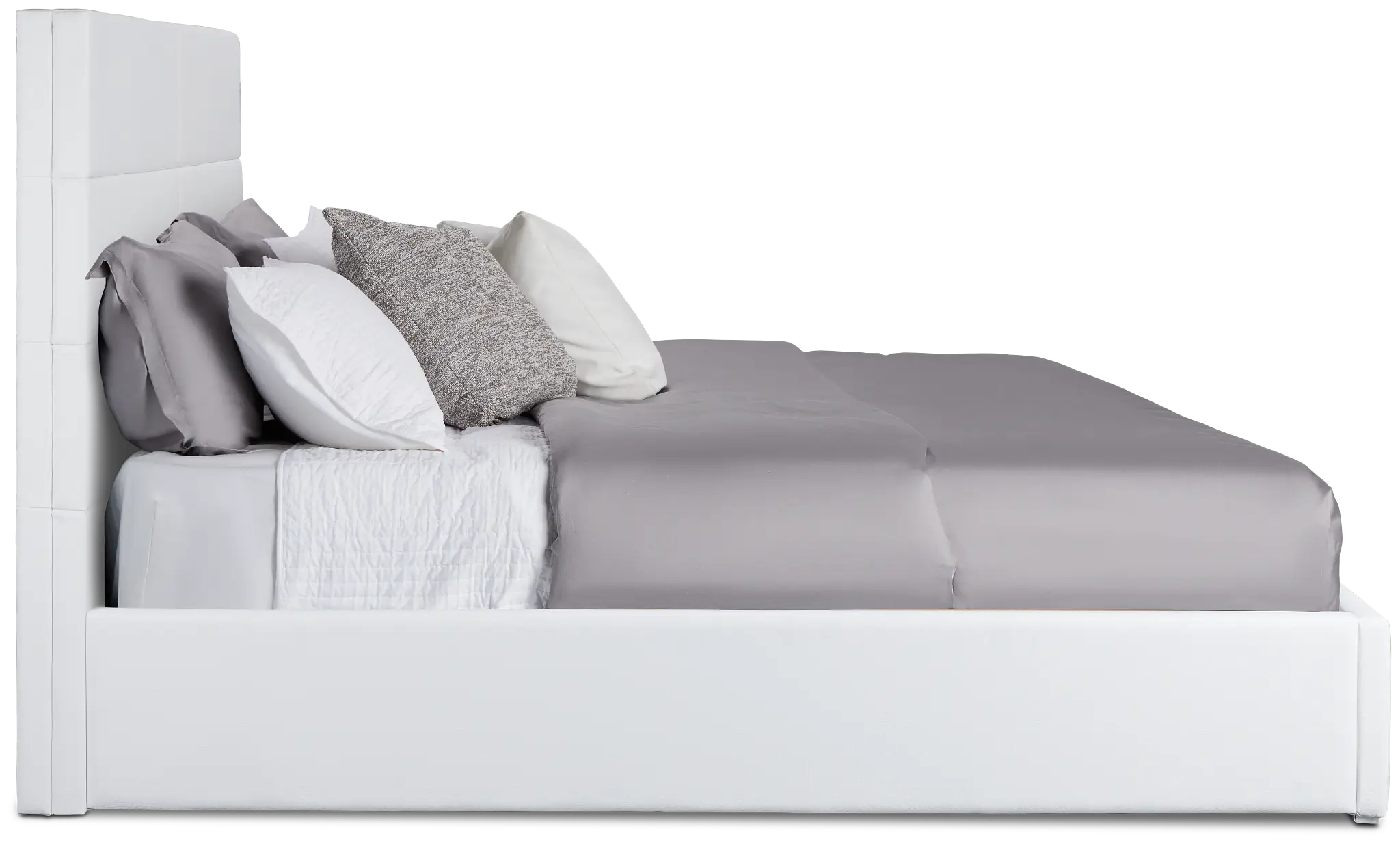 Doral White Uph Platform Bed Doral White Uph Platform Bed