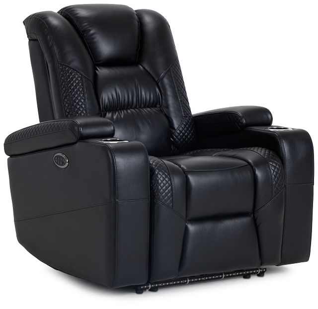 Troy Black Micro Power Recliner With Power Lumbar (1)