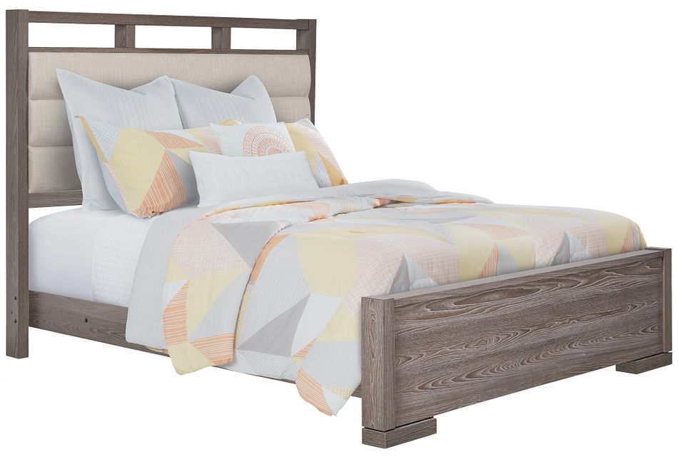 Sutton Light Tone Uph Panel Bed