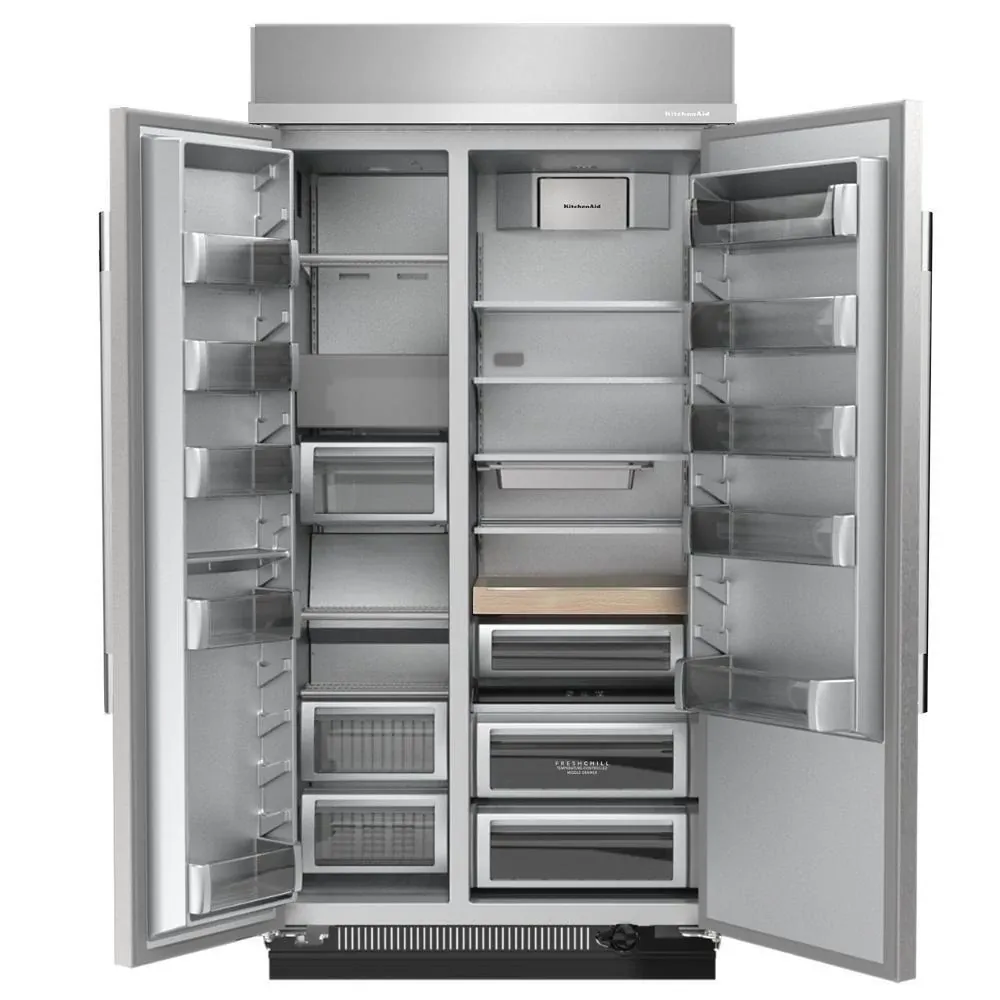 Kitchenaid 748 Series Stainless Steel 48" Built In Side By Side Refrigerator
