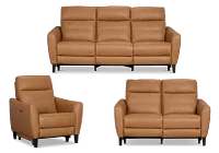 Keaton Brown Lthr/vinyl Power Reclining Living Room