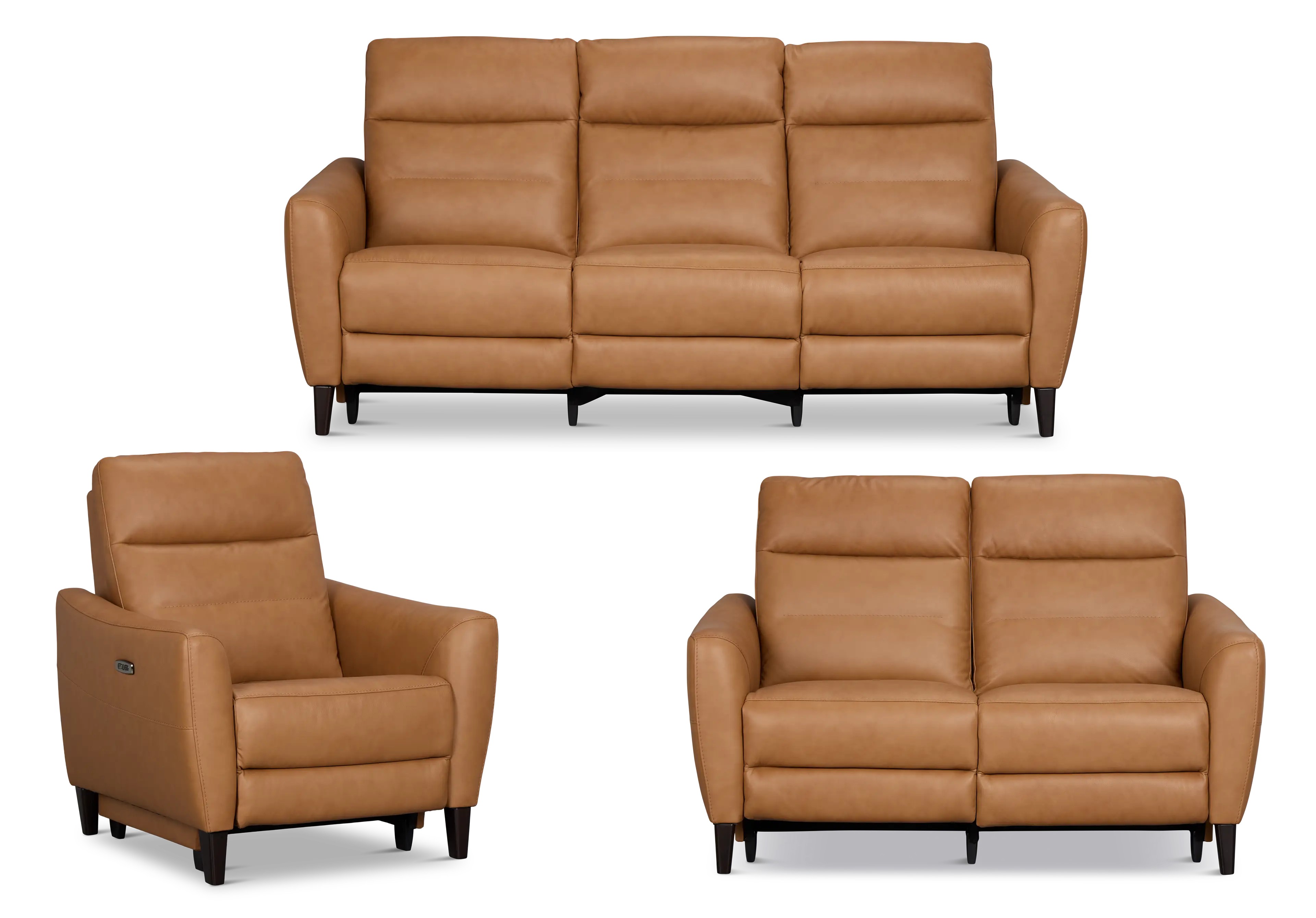 Keaton Brown Lthr/vinyl Power Reclining Living Room Keaton Brown Lthr/vinyl Power Reclining Living Room