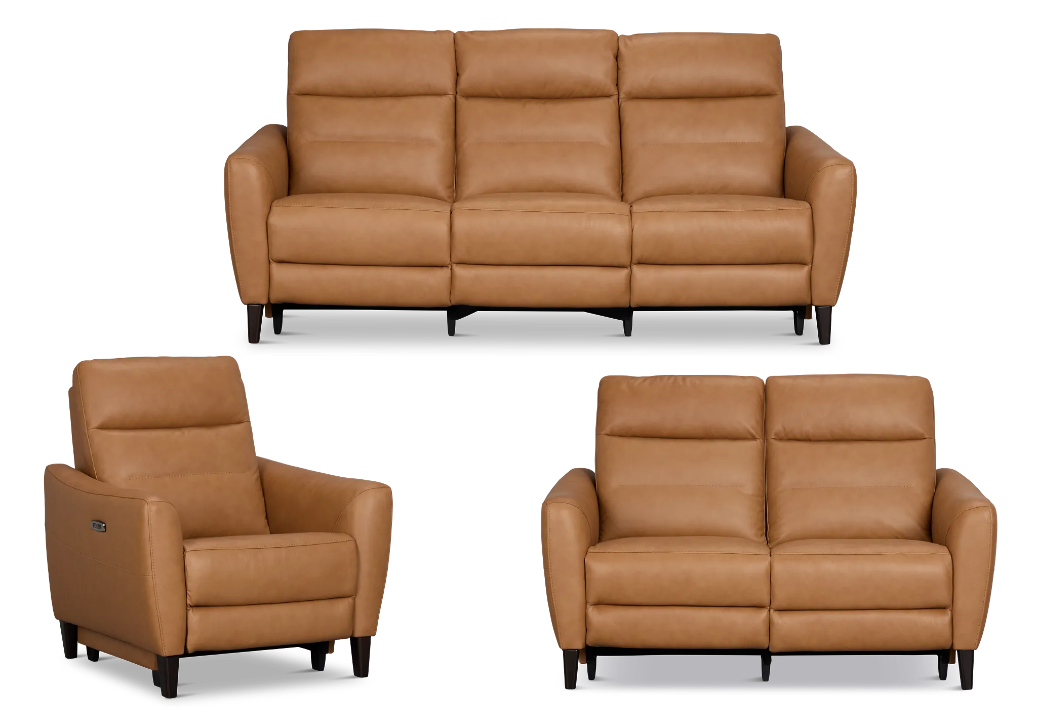 Keaton Brown Lthr/vinyl Power Reclining Living Room