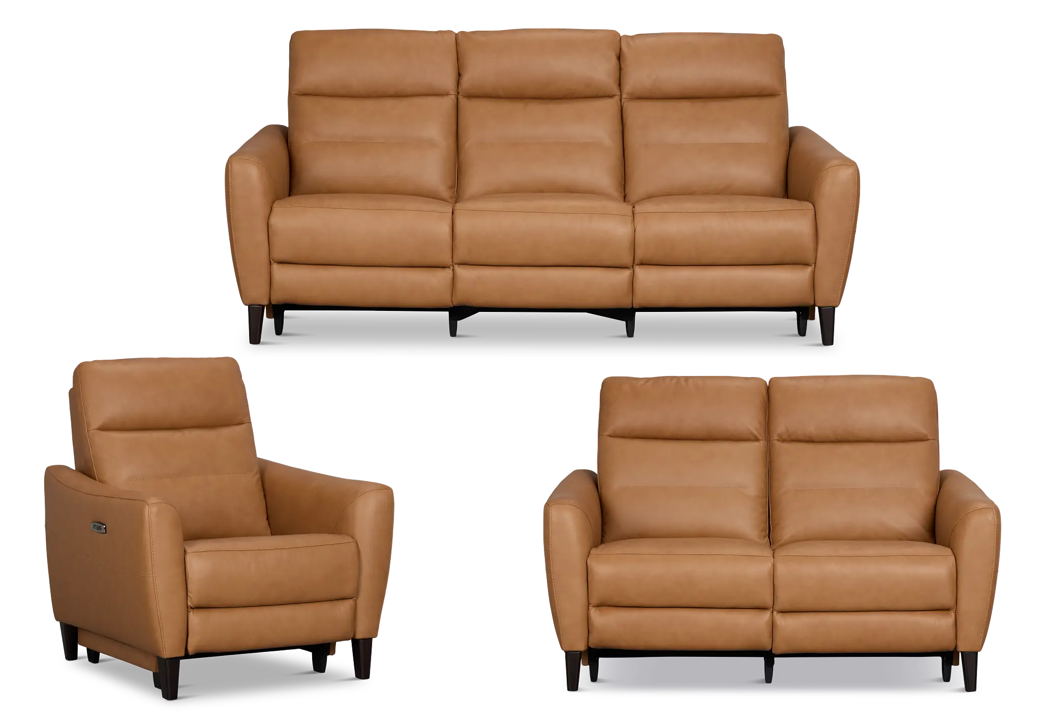 Keaton Brown Lthr/vinyl Power Reclining Living Room Keaton Brown Lthr/vinyl Power Reclining Living Room