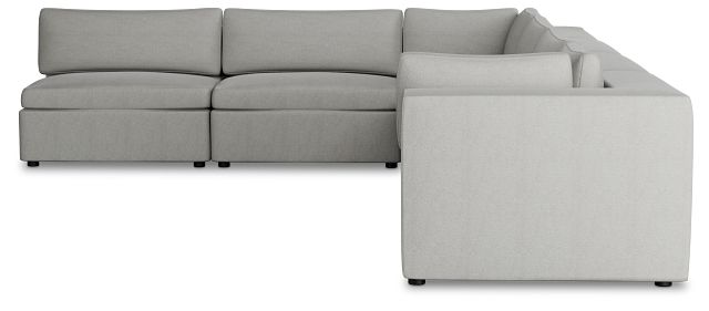 Destin Sutton Gray Fabric 6-piece Modular Sectional