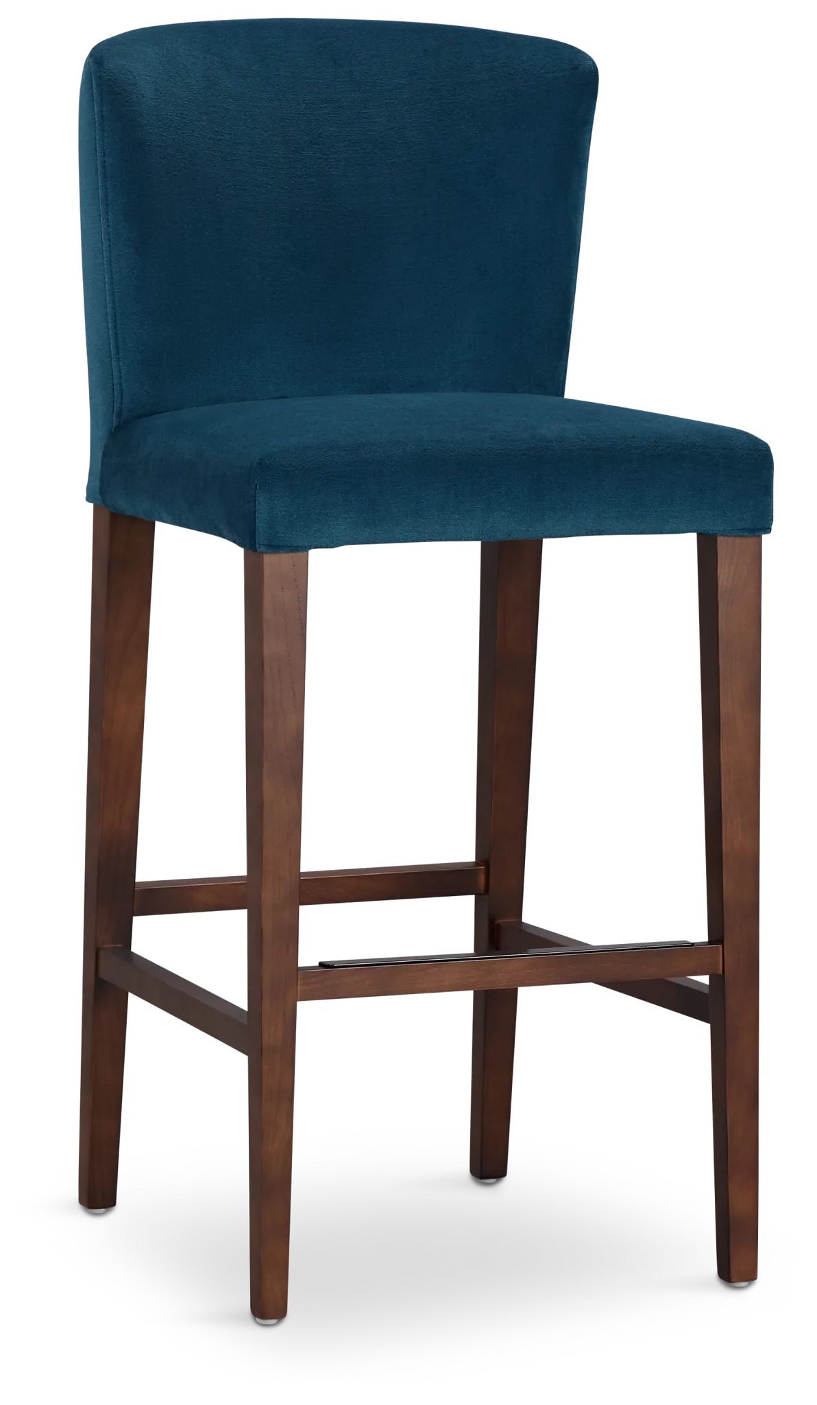 Bentley Dark Blue Velvet 30" Upholstered Barstool
