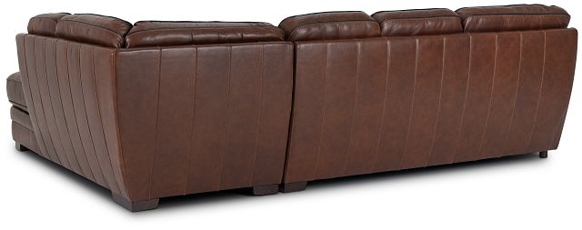 Alexander Medium Brown Leather Right Bumper Sectional (4)