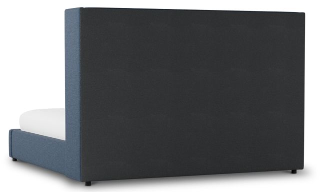 Captiva Elite Dark Blue 60" Upholstered Shelter Bed
