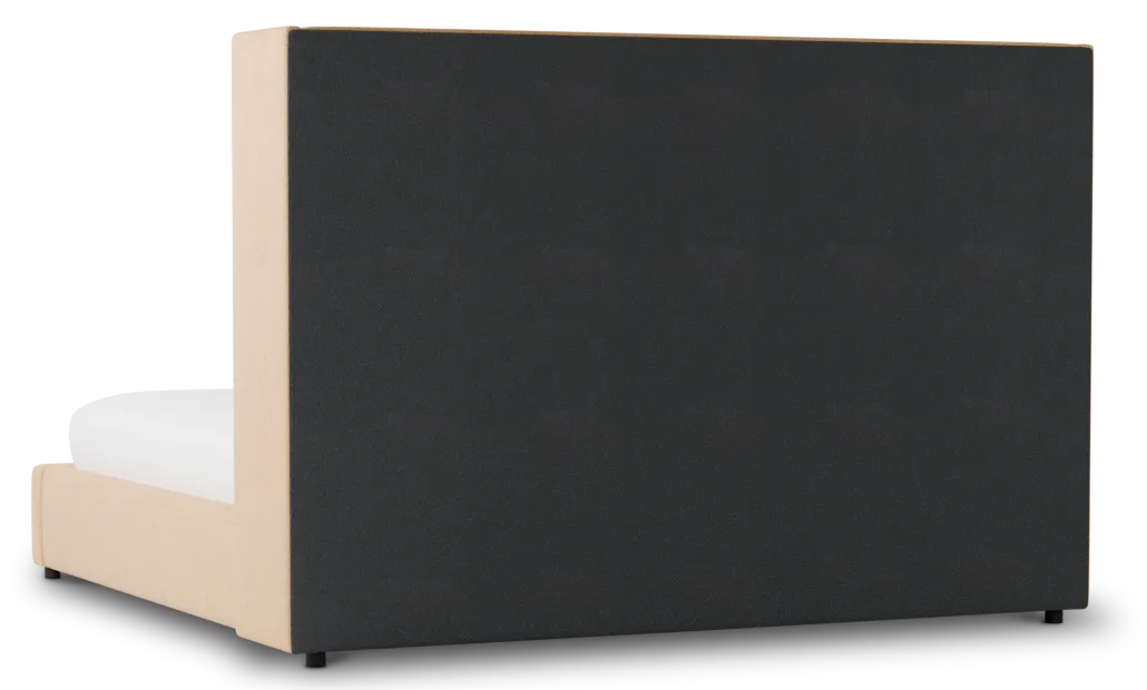 Captiva Merino Taupe 60" Upholstered Shelter Bed