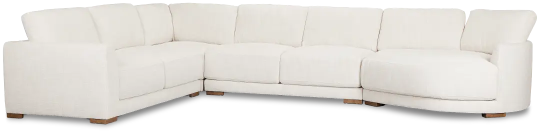 Maeve Light Beige Fabric Medium Right Facing Cuddler Sectional Maeve Light Beige Fabric Medium Right Facing Cuddler Sectional