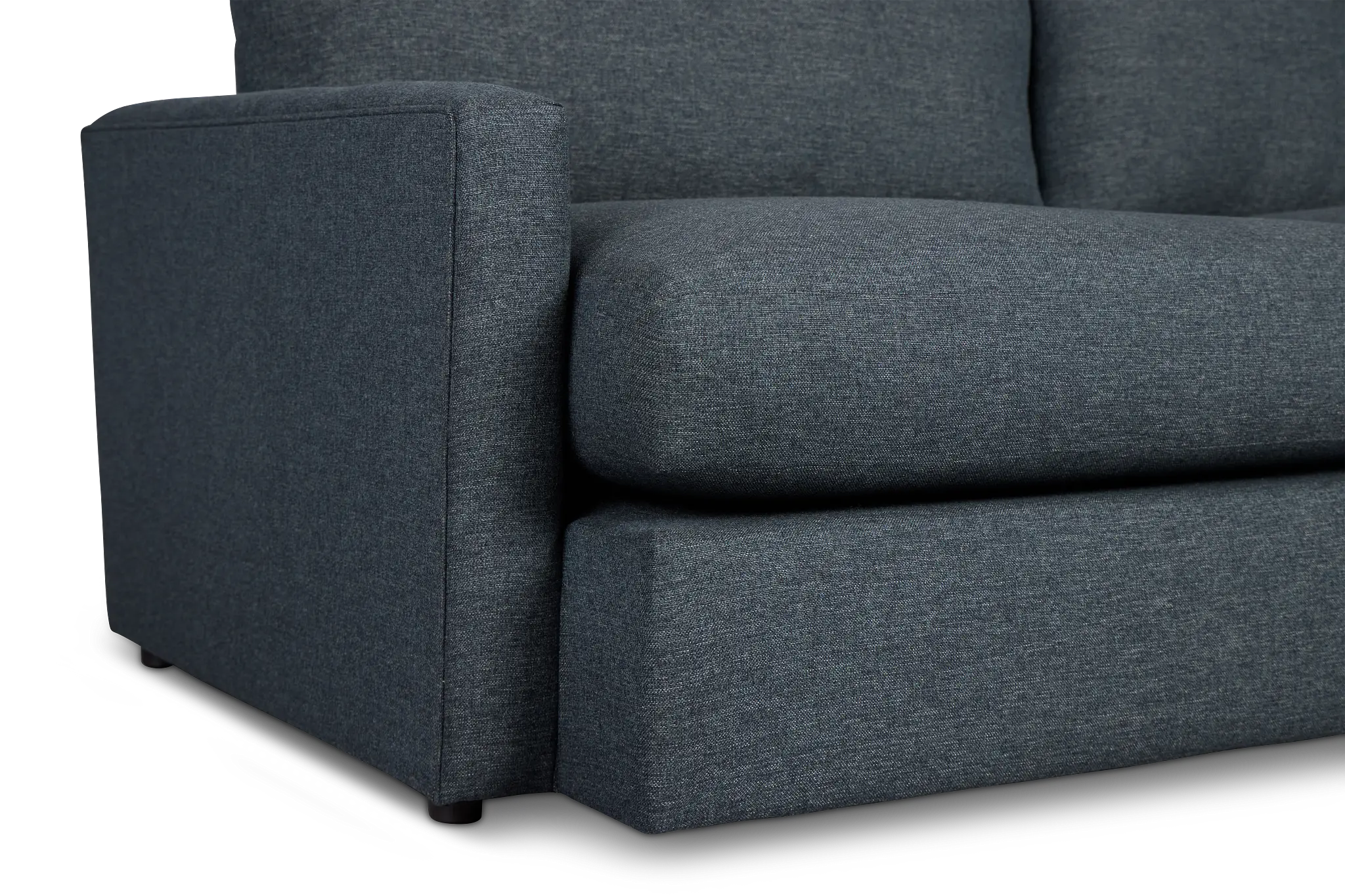 Noah Dark Blue Fabric Small Two-arm Sectional Noah Dark Blue Fabric Small Two-arm Sectional