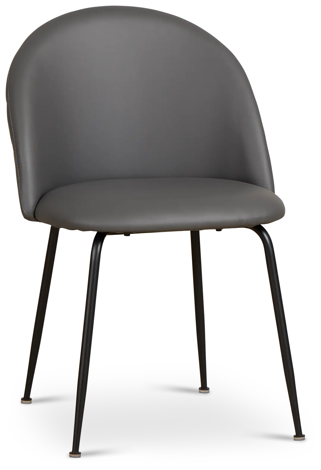 Capri Dark Gray Micro Upholstered Side Chair W/ Black Legs Capri Dark Gray Micro Upholstered Side Chair W/ Black Legs