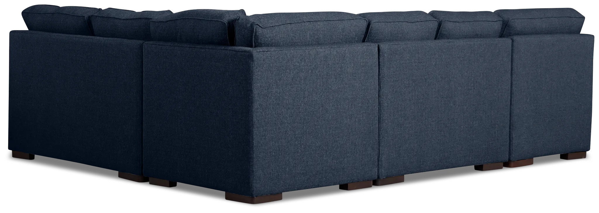 Sinclair Dark Blue Fabric Small Left Chaise Sectional