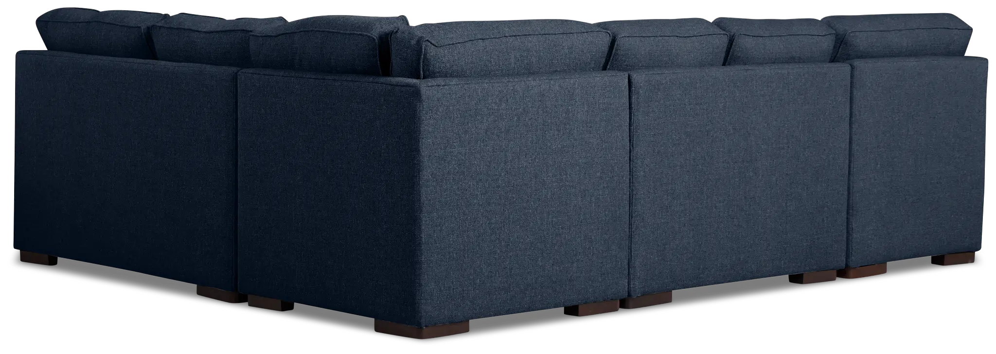 Sinclair Dark Blue Fabric Small Left Chaise Sectional Sinclair Dark Blue Fabric Small Left Chaise Sectional