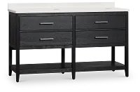 Alden Black 60" Double Bathroom Vanity