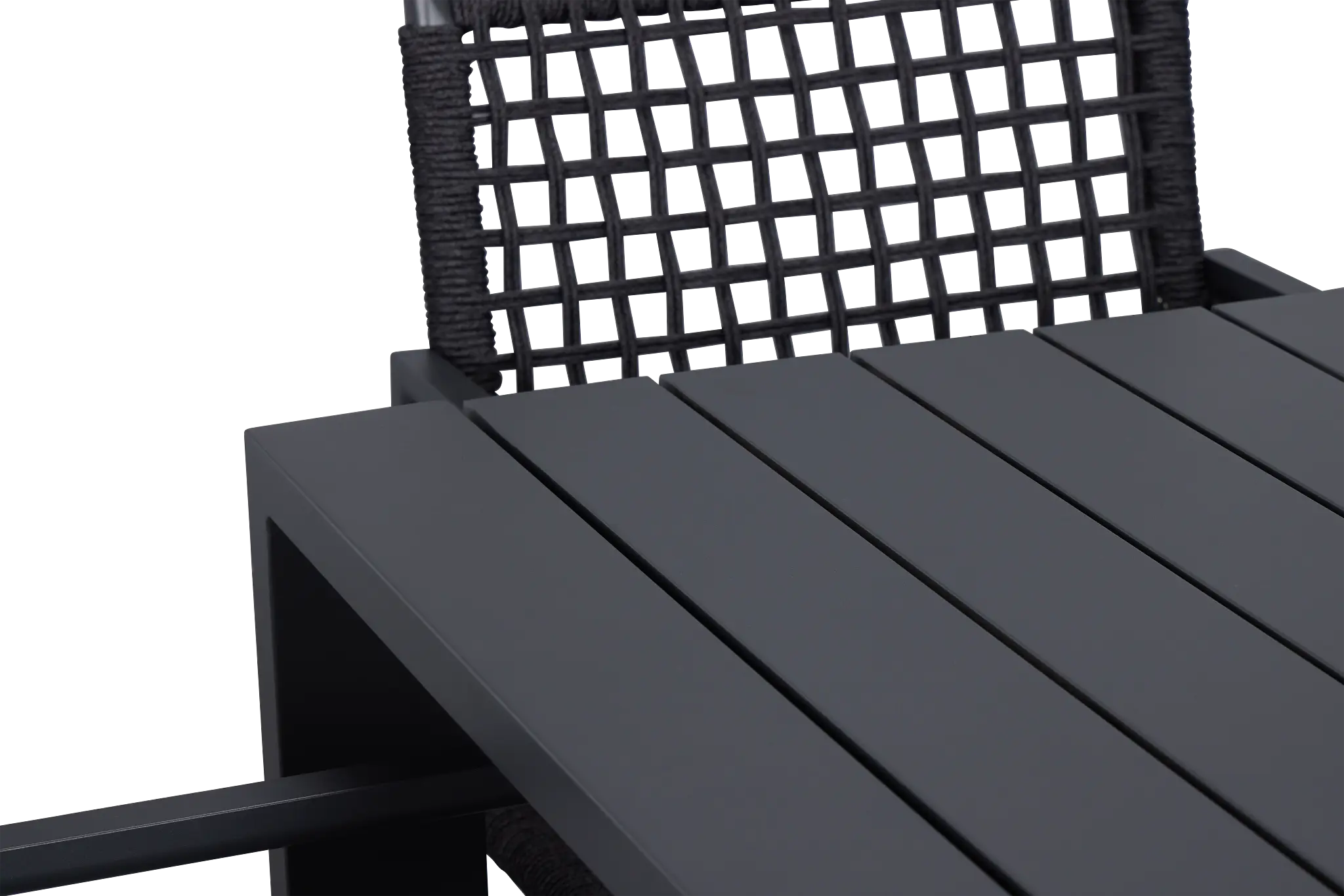 Sunrise Dark Gray 35" Square Table & 4 Aluminum Arm Chairs Sunrise Dark Gray 35" Square Table & 4 Aluminum Arm Chairs