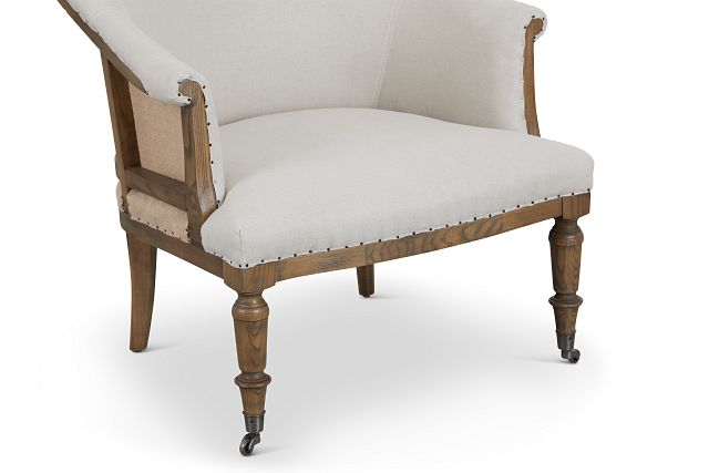 Jane Beige Upholstered Arm Chair