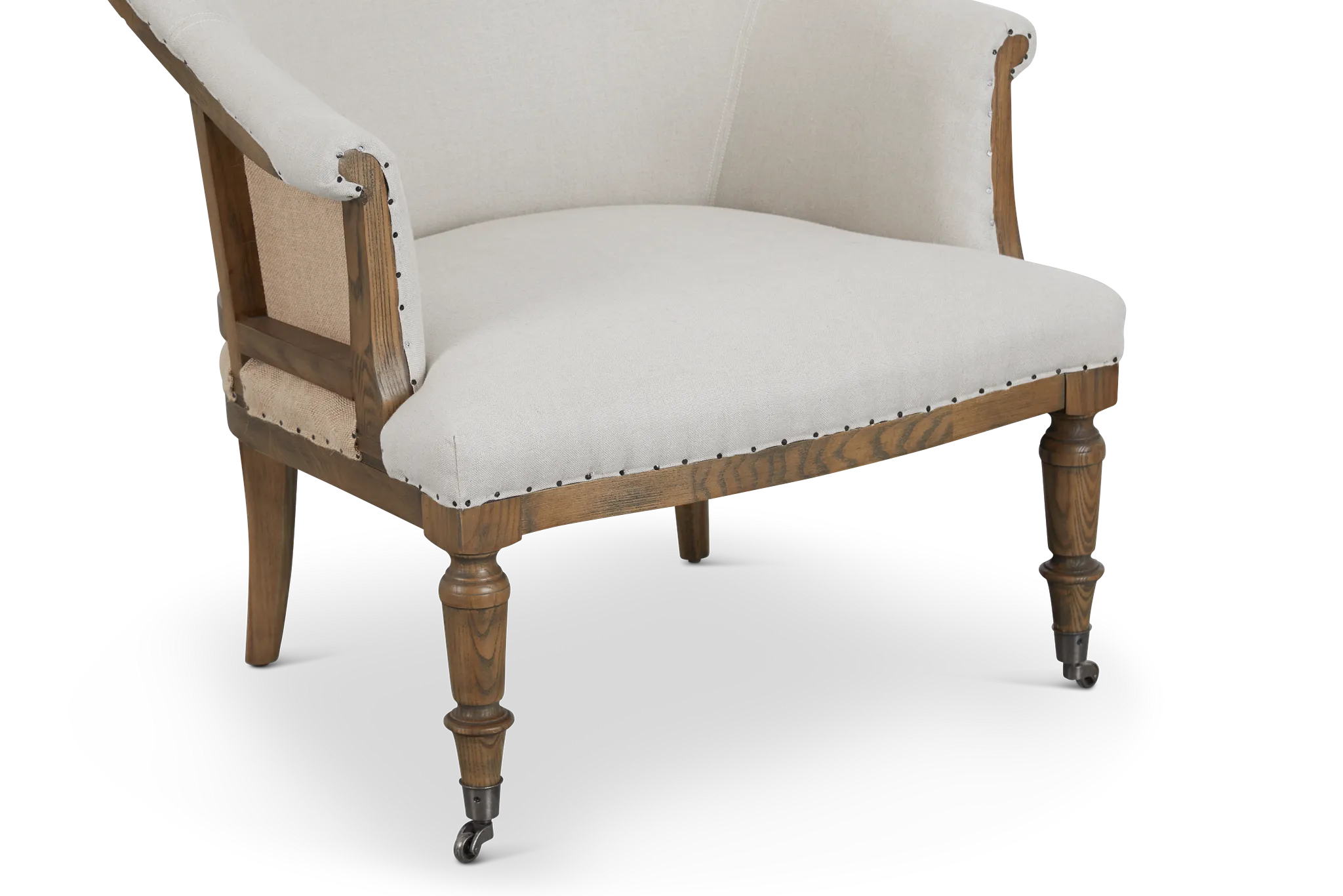 Jane Beige Upholstered Arm Chair