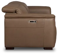 Flexsteel Brodie Dark Brown Lthr/vinyl Power Reclining Sofa