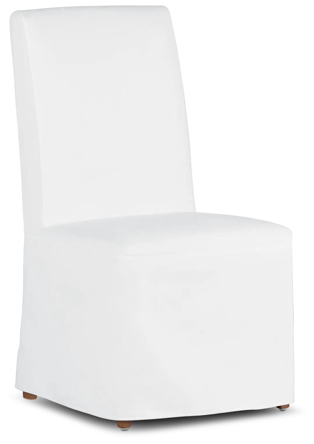 Harbor White Long Slipcover Chair With Light Tone Leg Harbor White Long Slipcover Chair With Light Tone Leg