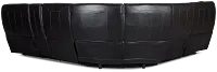 Casey Black Lthr/vinyl Medium Triple Power 2-arm Sectional