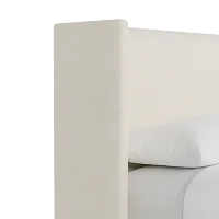 Captiva Gellar White 48" Upholstered Shelter Bed