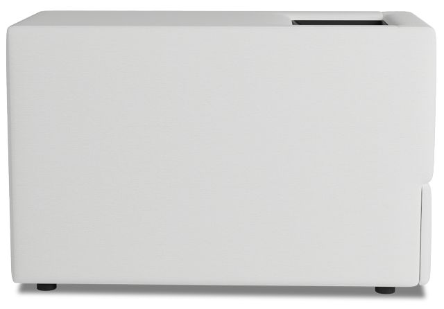 Citymod White Fabric Itable Media Console With Storage Drawer