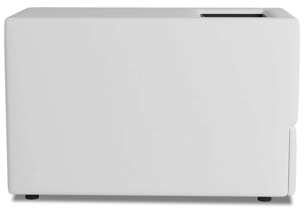 Citymod White Fabric Itable Media Console With Storage Drawer