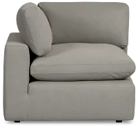 Grant Light Gray Fabric Corner Chair