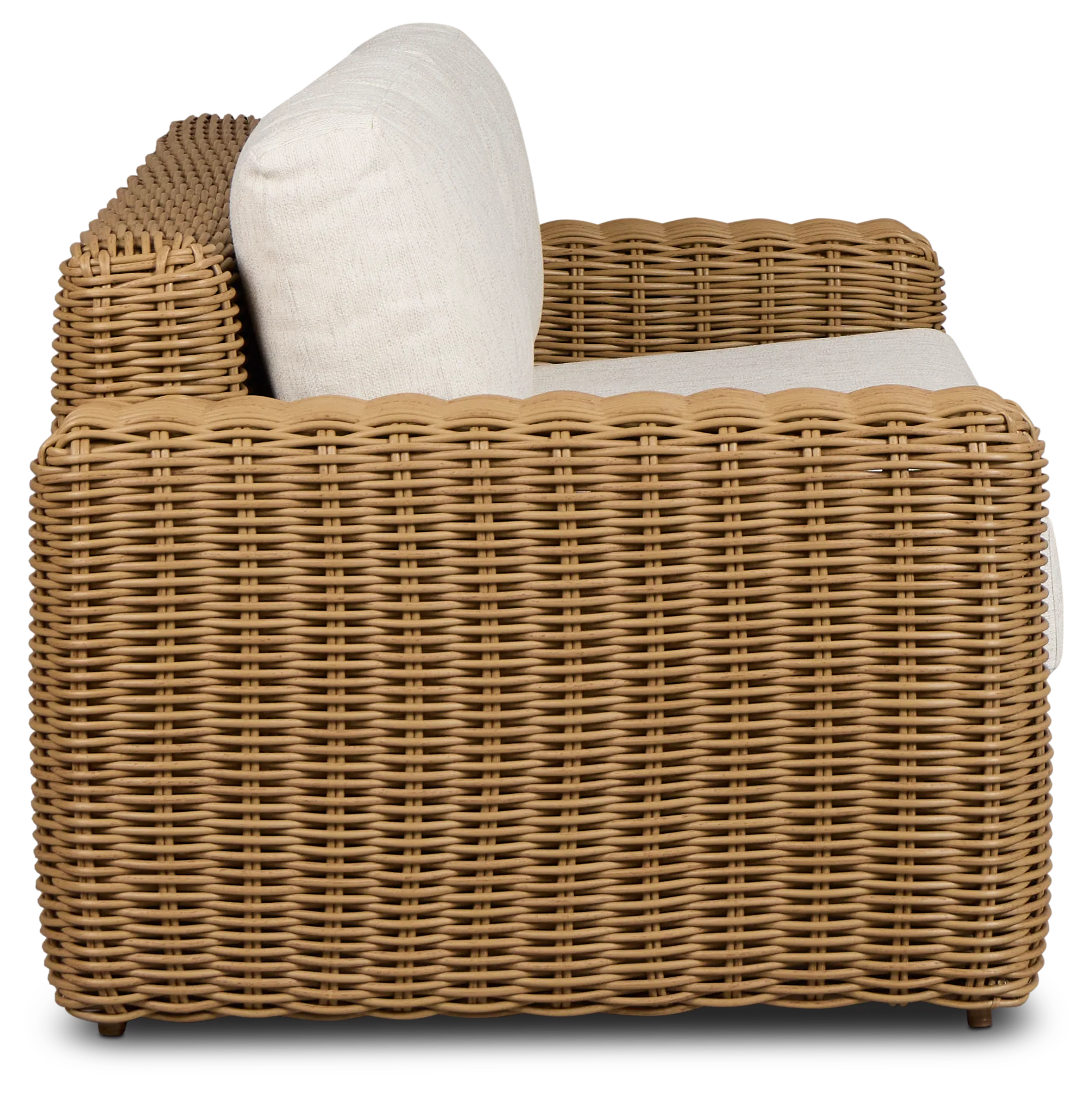 Mallorca Brown Sofa With Light Beige Cushions