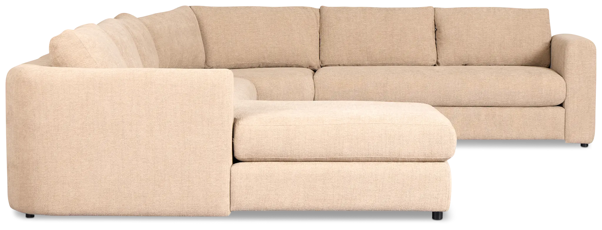 Alma Taupe Fabric Medium Left Chaise Wedge Sectional Alma Taupe Fabric Medium Left Chaise Wedge Sectional