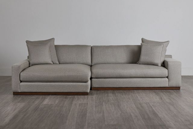 Mckenzie Light Gray Fabric Left Chaise Sectional