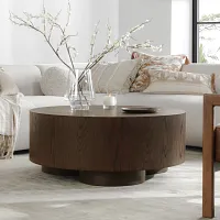 Towns Dark Tone Round Coffee Table